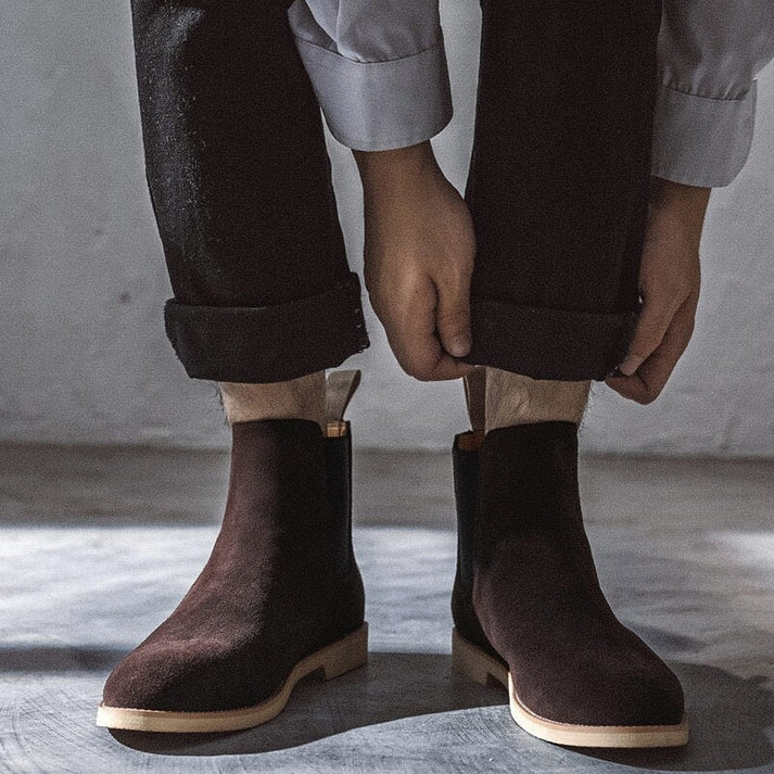 Bota Chelsea em Couro Masculina Montvani MV242 - (Promoção de Inverno 2026)